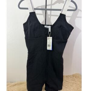 Adidas Originals Ribbed Playsuit Black Womens Large NWT